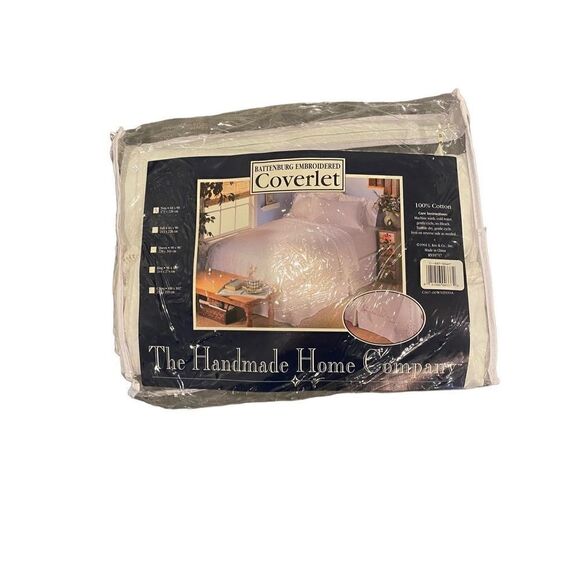 NWT Battenberg embroidered lace Tatting detail, coverlet size twin - Picture 6 of 7